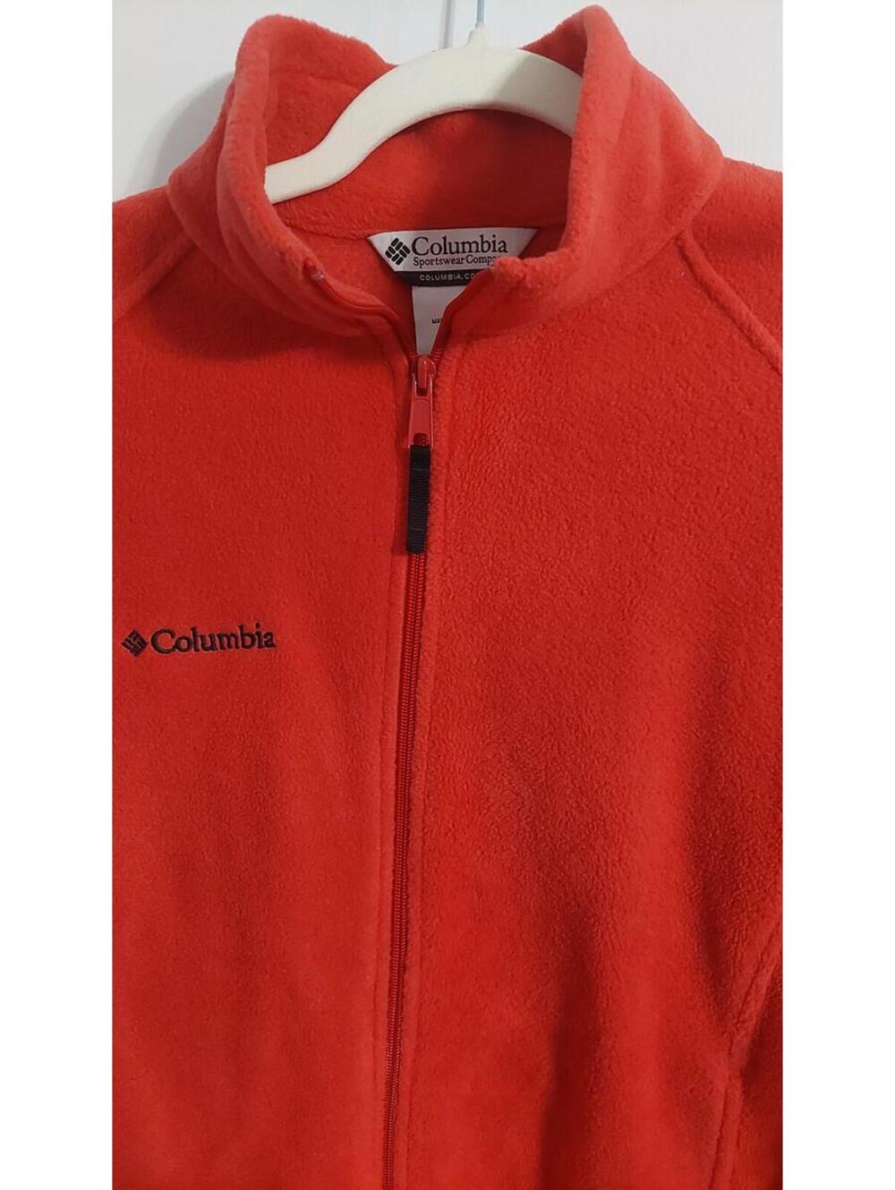 Columbia Red Full-Zip Fleece Jacket